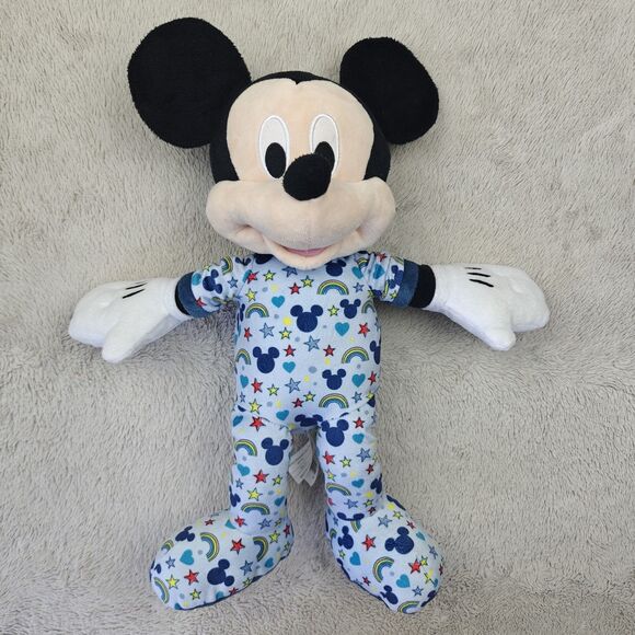 Disney Store Mickey Mouse Just Play Plush Toy Plushie In Starry Pajamas 18" - Picture 2 of 6